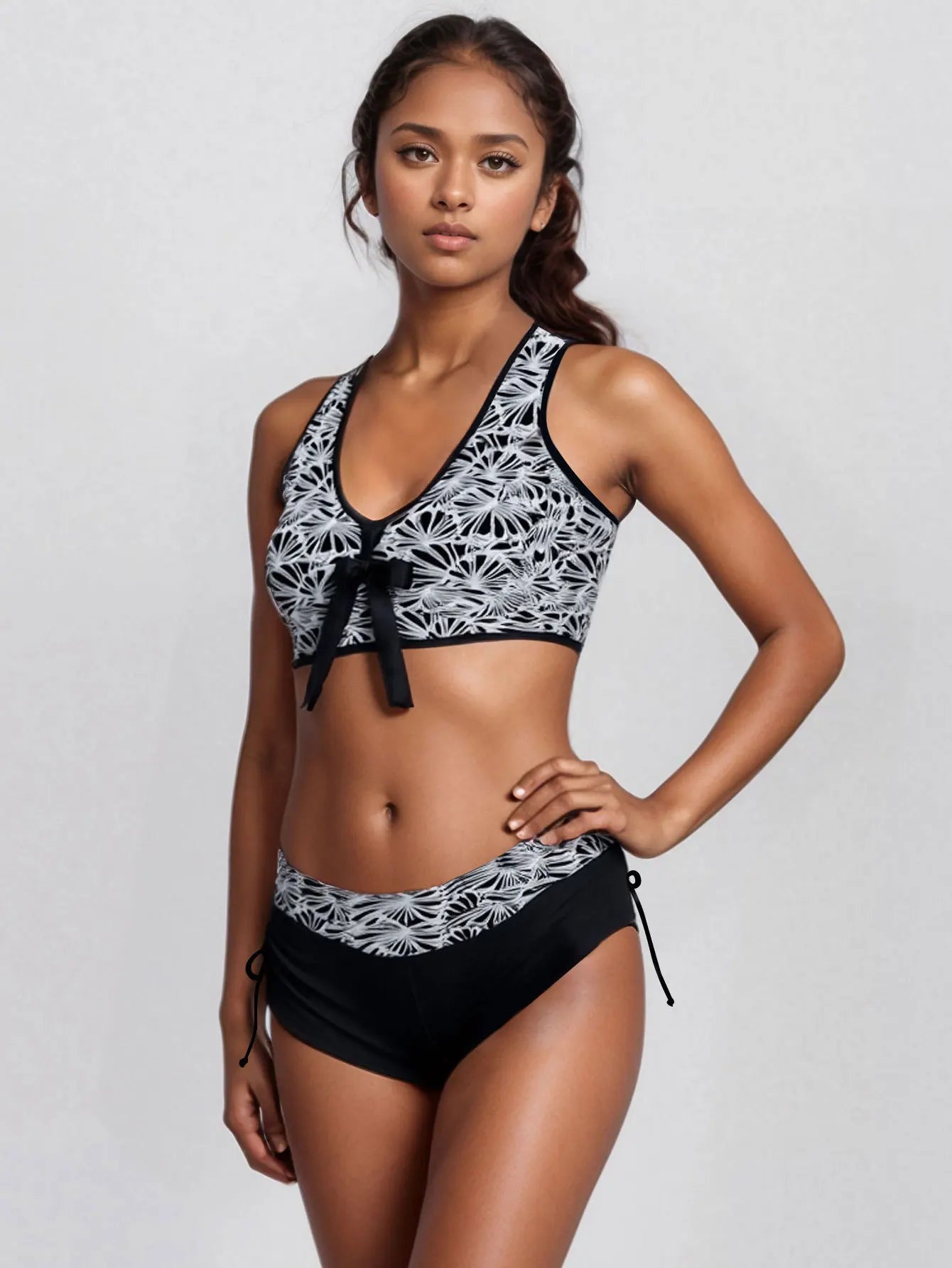 Best Selling Conservative Swimwear Set Bikini & Rash Guard Two-Piece Swimsuitwear