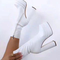 High-heeled 8cm Waterproof Platform Thick-soled Plus