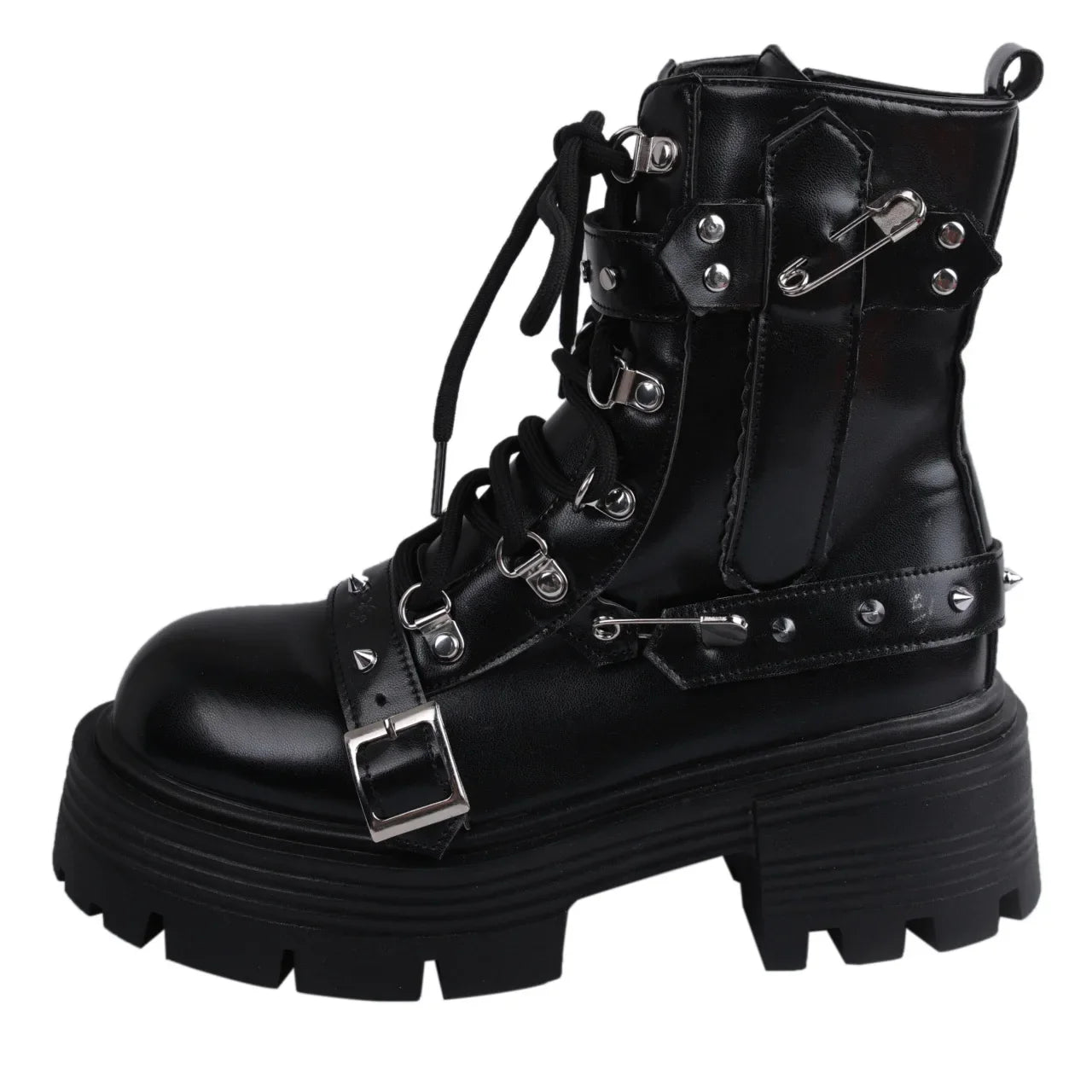 Women's Rivet Chain Design Short Boots