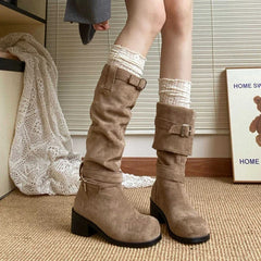 Platform Women Knight Long Boots