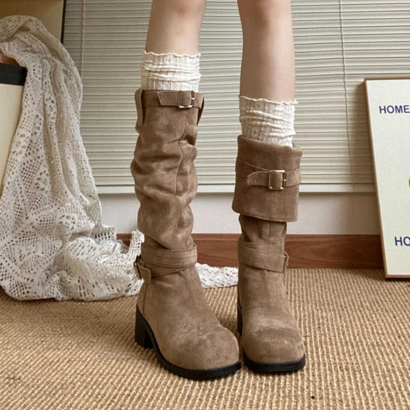 Platform Women Knight Long Boots