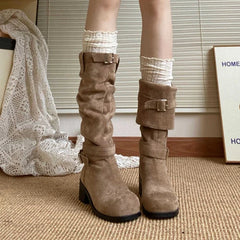 Platform Women Knight Long Boots