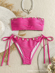 Starfish Bikini Set Seashell Fringe Two Piece Swimwear Boho Bathing