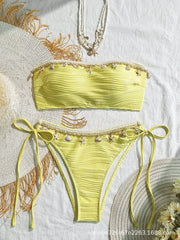 Starfish Bikini Set Seashell Fringe Two Piece Swimwear Boho Bathing