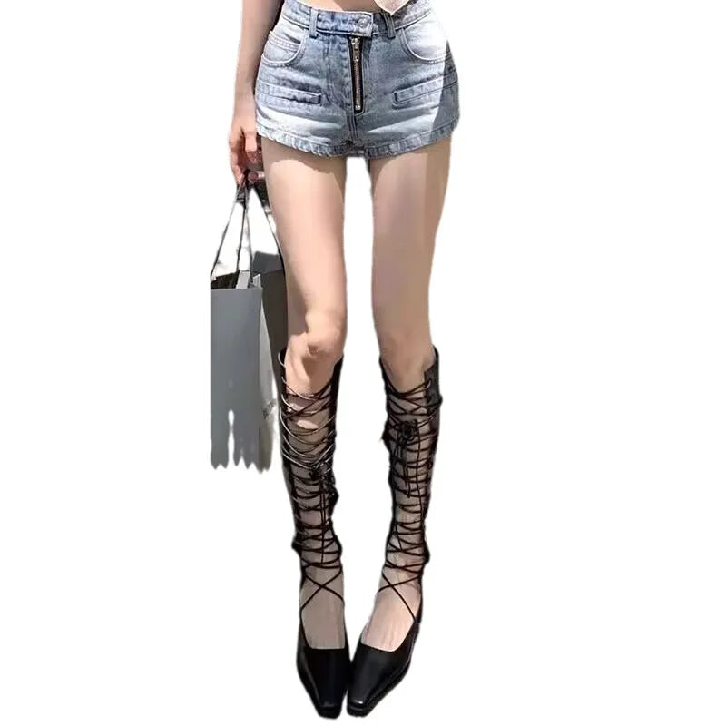 Summer Female Breathable Hollowed Out Mesh Boots