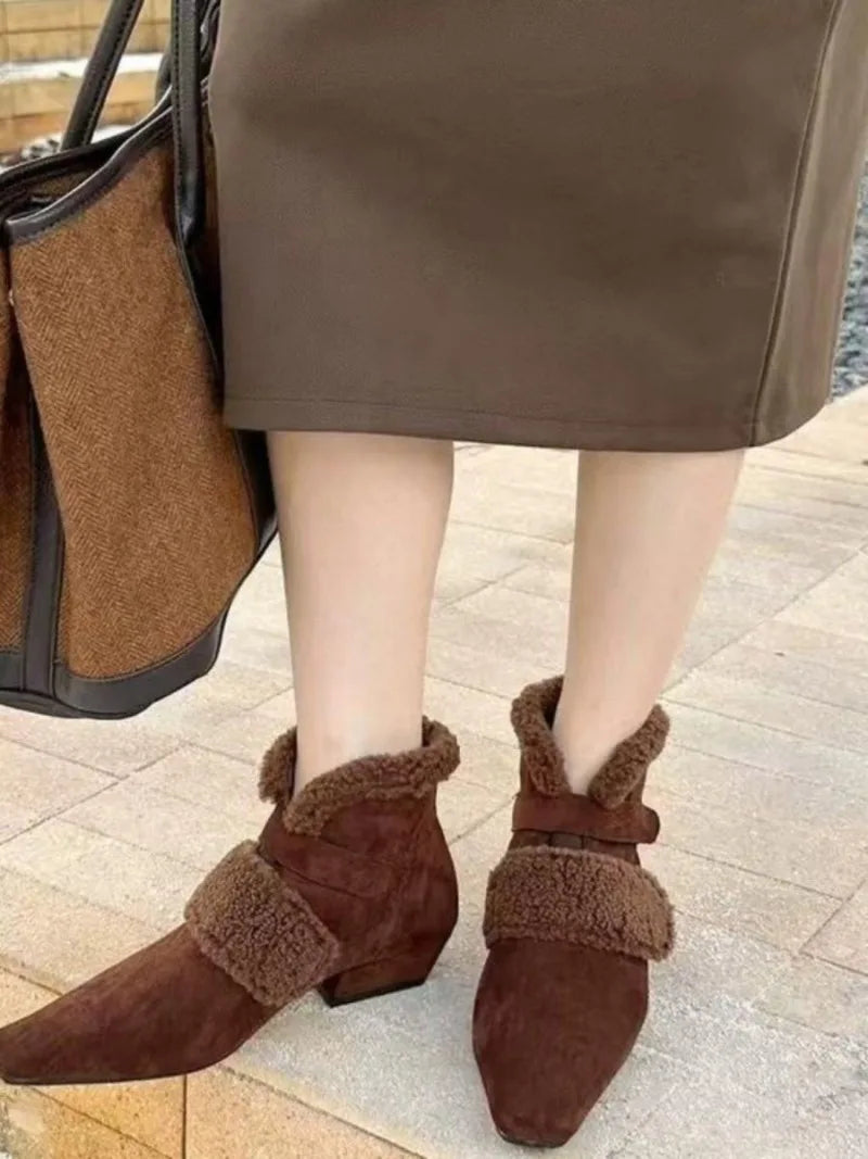 Winter Faux Fur Ankle Boots