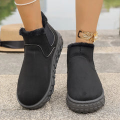 Plush Warm Non Slip Waterproof Ladies Flats Sneaker