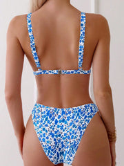 Bikini Set Two-Piece Swimwear Trendy Floral Print Outfitwear