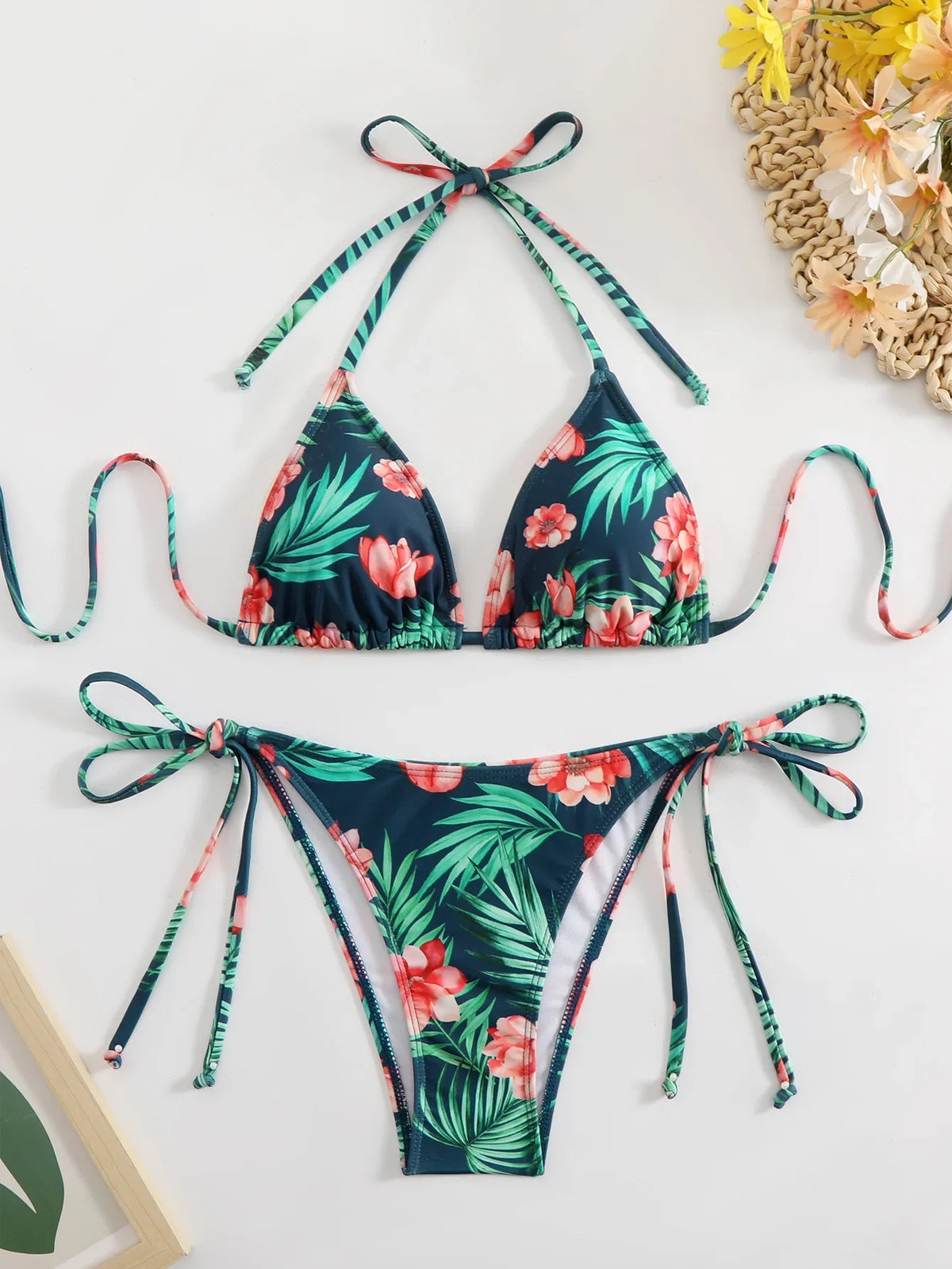Printed Bikini Set Two Piece Swimsuit Two Piece Stripe Bikini Sets Woman Sets