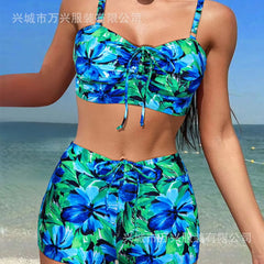 Push-Up Bikini Set Two-Piece Swimsuit Lace Up Printwear 2PCS Panties Swimsuit Suit