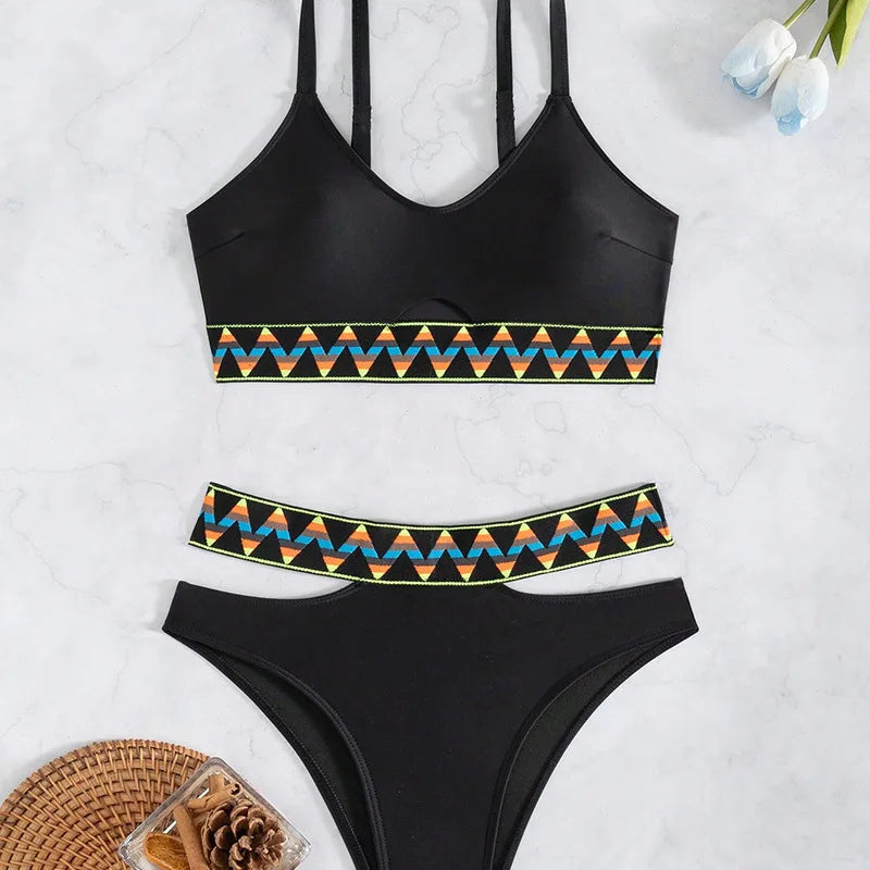 Slimming Bikini Set High-Waisted Swimwear for Bathingwear Two Pieces