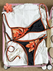 Floral Flower Printed Bikini Two-pieces Bikini Set