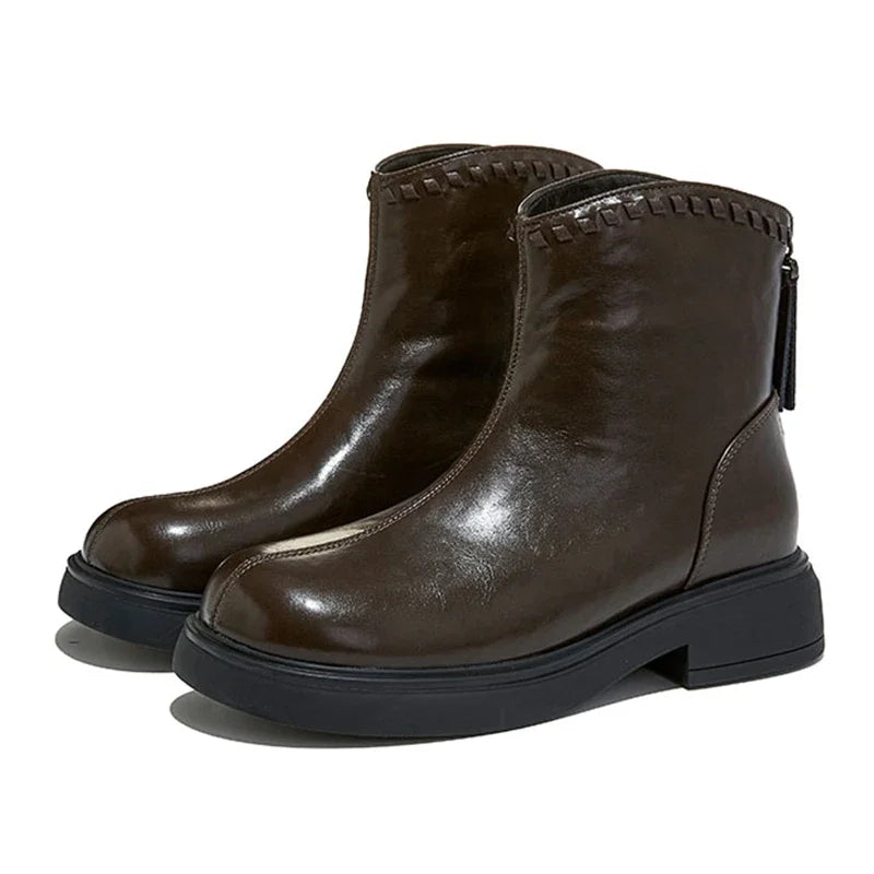 Genuine Leather Women's Ankle Boots