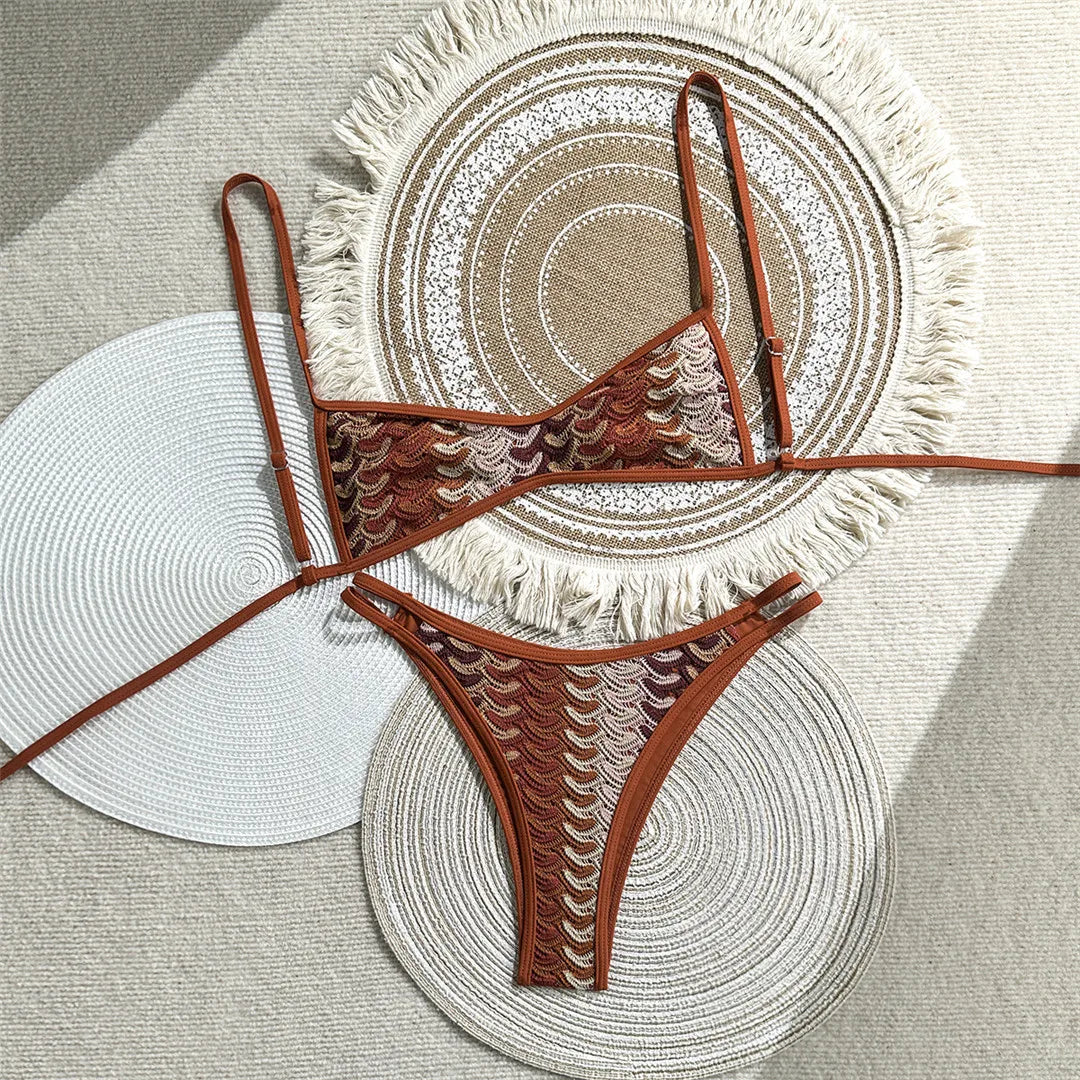 Printed Bikini Two-pieces Bikini Set
