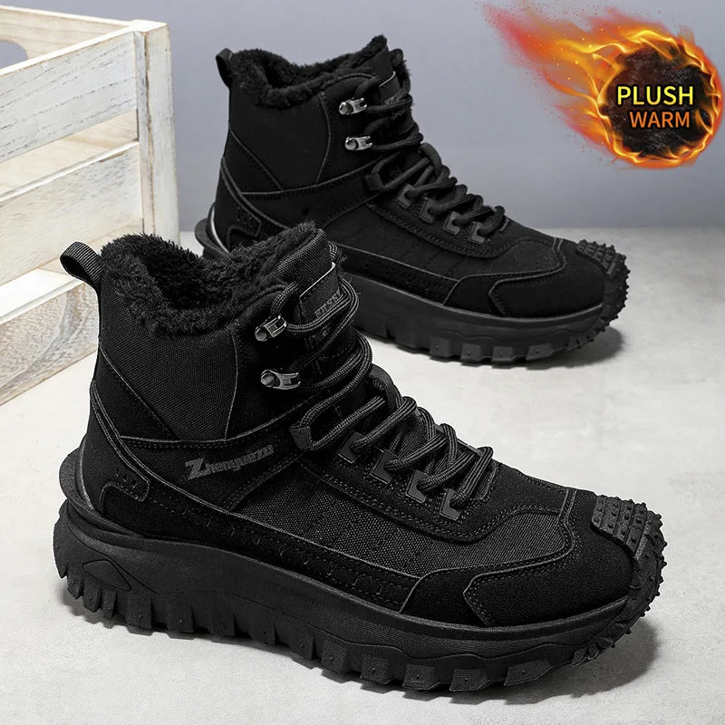 Winter Velvet Thickened High-top Boots