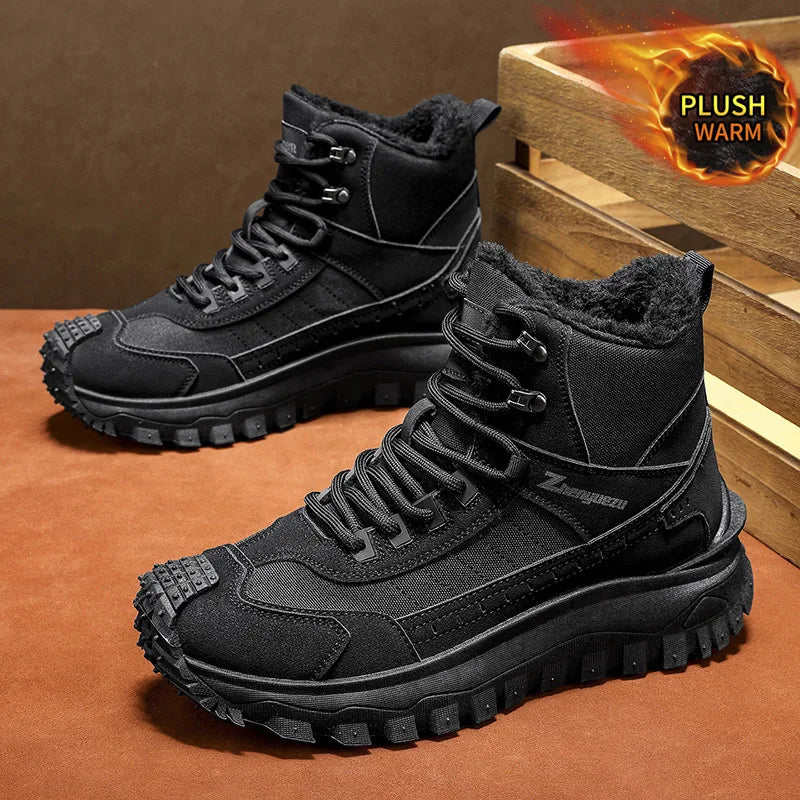 Winter Velvet Thickened High-top Boots