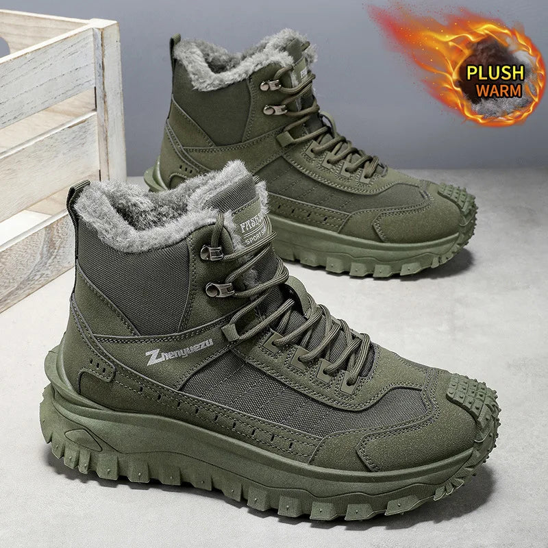 Winter Velvet Thickened High-top Boots