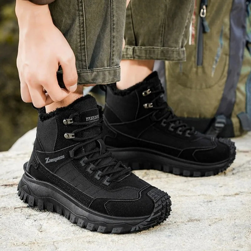 Winter Velvet Thickened High-top Boots