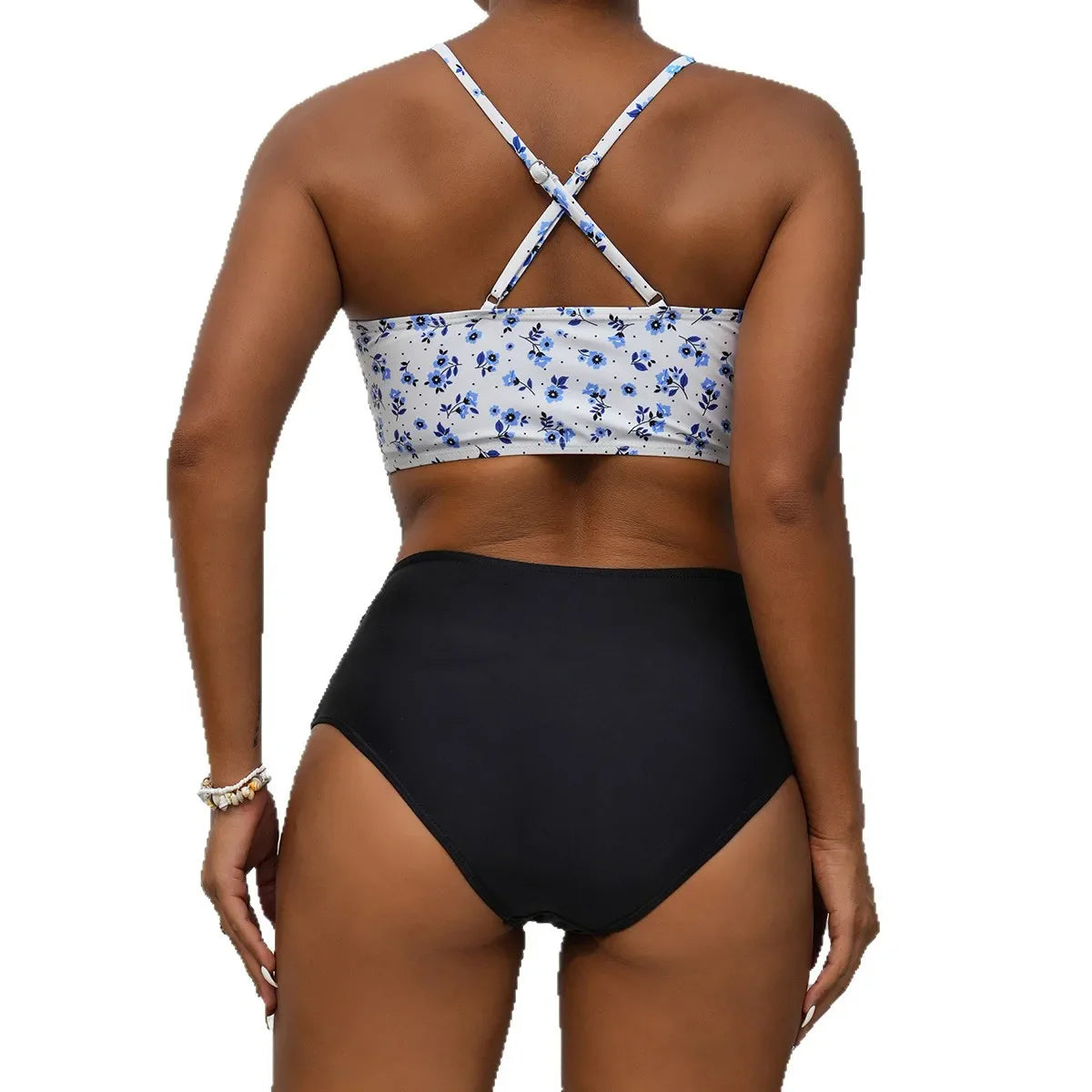 High-Waist Printed Bikini Swimsuit Wholesale Cross-Border Swimwear Two Piece Swimsuit Lingerie