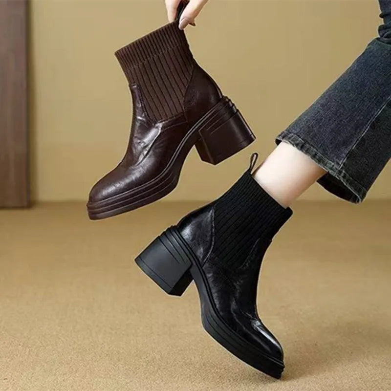 Winter Knitted Stretch Boots