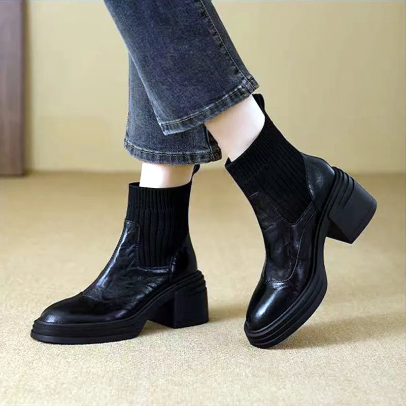 Winter Knitted Stretch Boots
