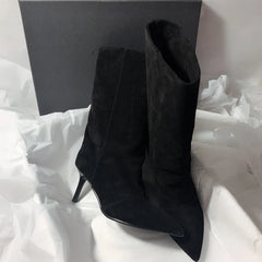 Winter Street Style Pointed Toe Knee-High Boots