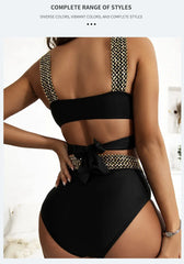 Criss Cross Backless Bikini Set Two Piece Swimsuit with Slim Fit Panties Swimsuit