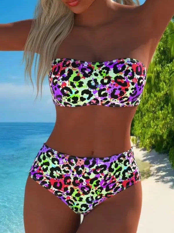 Off Shoulder Slimming Bikini Set Two Piece Swimsuit for & Swimwears
