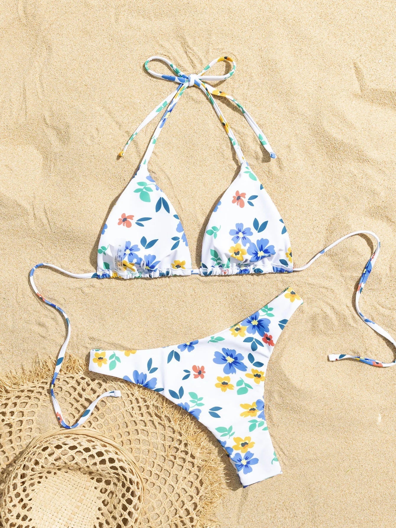 Printed Bikini Set Two Piece Swimsuit Floral Swimwear Swim Lingerie