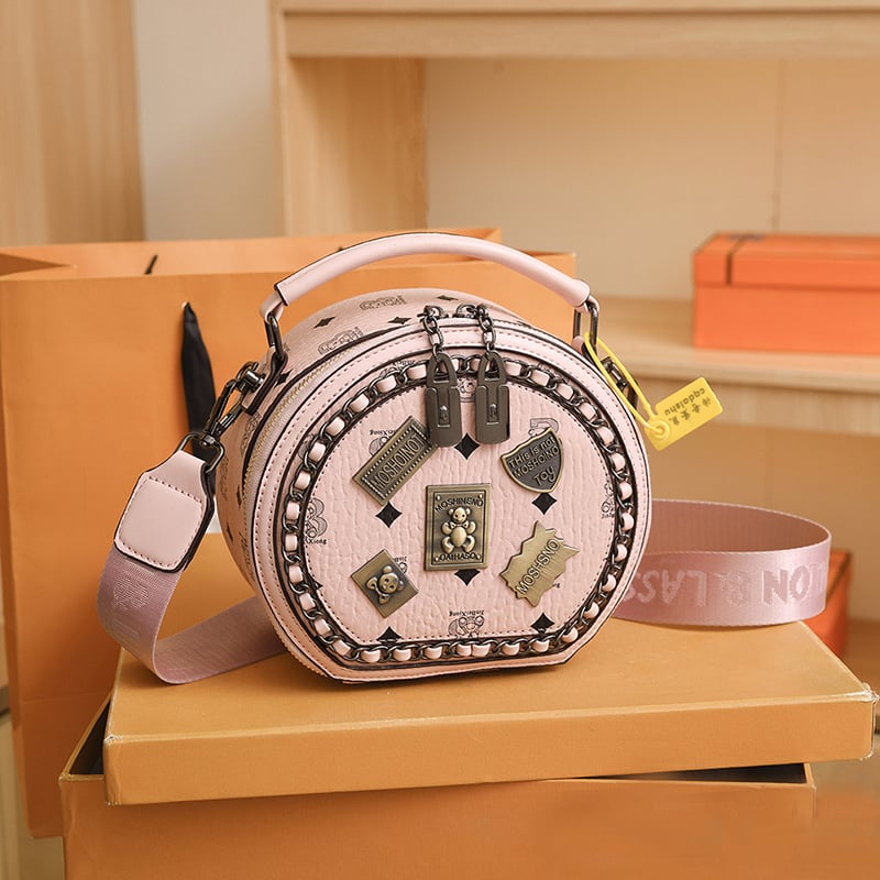 vintage bear badge print bags