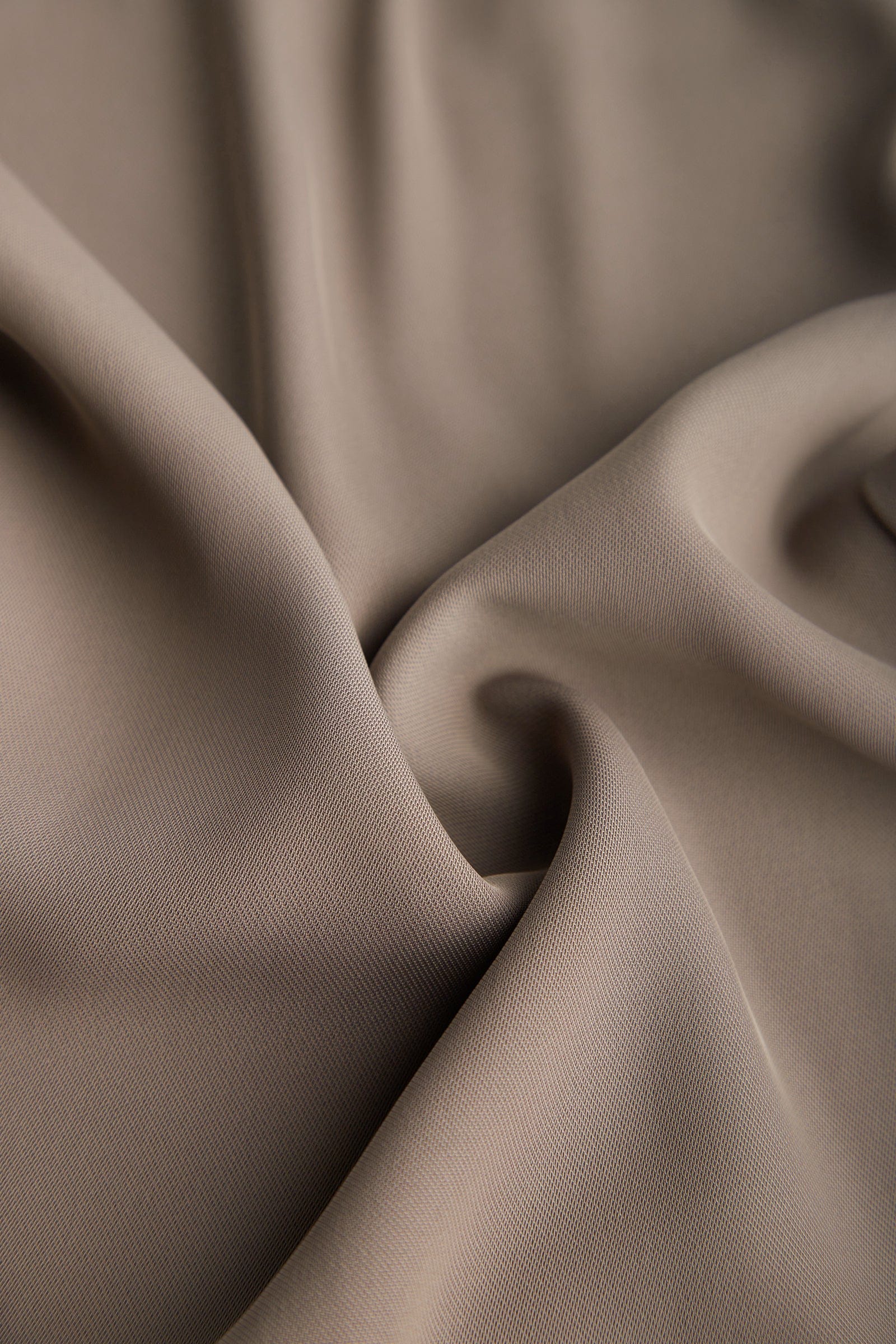 Tan Half Elastic Pleat Detail Wide Leg Suit Pants