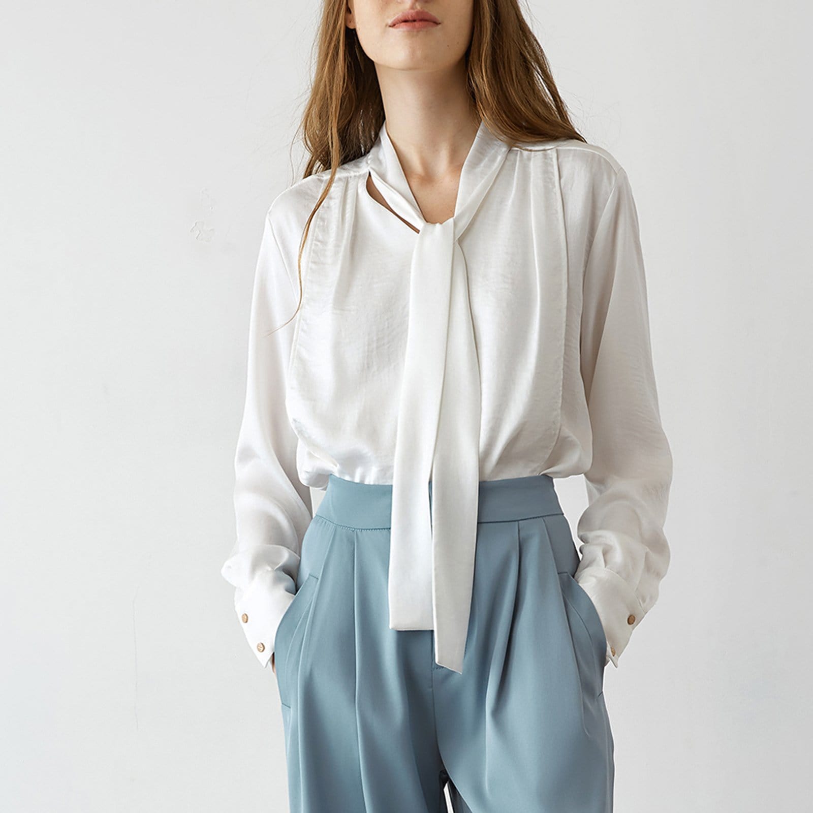 Eleni White Tie Shirt