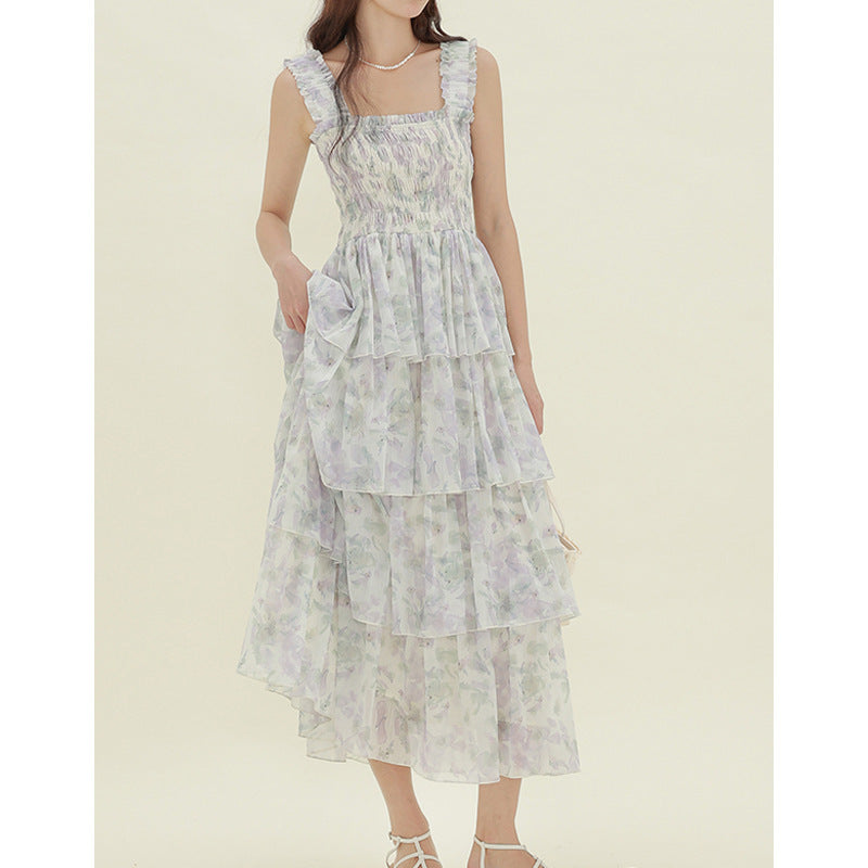 Sunny Evenings Apricot Multi Lurex Flutter Sleeve Maxi Dress