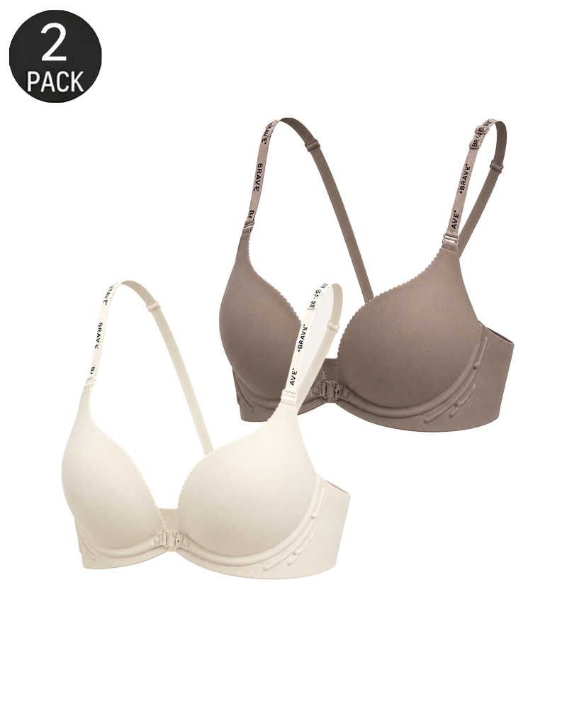 Front Closure Seamless Back-Smoothing Push-Up Bra