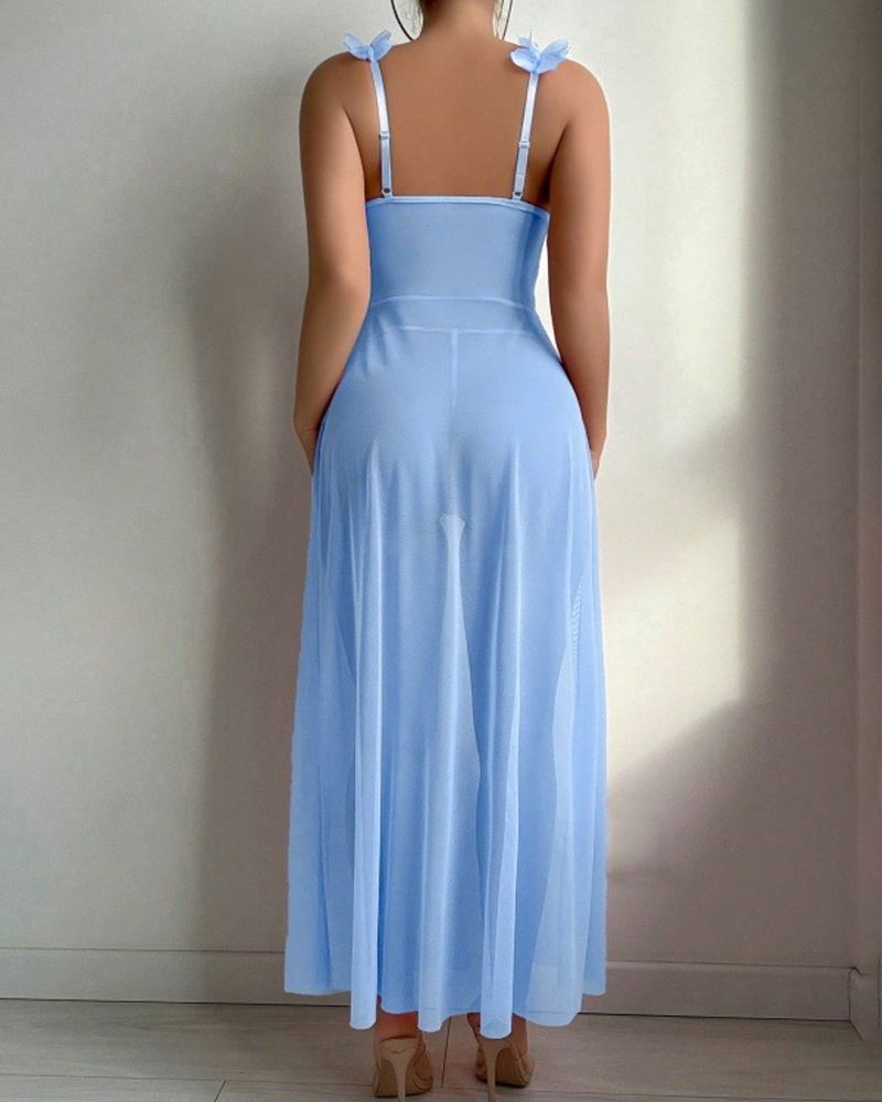 Printed Split Hem Maxi Nightdress