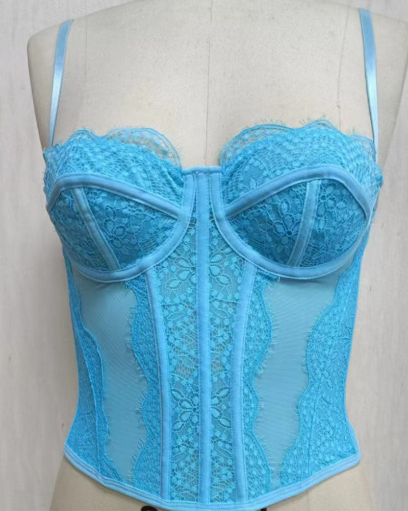 Vest Camisole Push-up Corset Slim-fit Strapless Lace Outer Wear Underwear