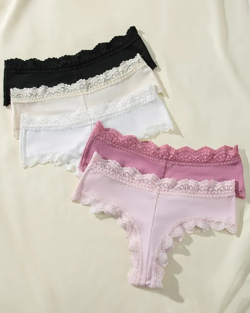 Lace Comfortable Pure Cotton Crotch Plus Size Breathable Panties