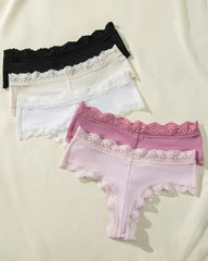 Lace Comfortable Pure Cotton Crotch Plus Size Breathable Panties