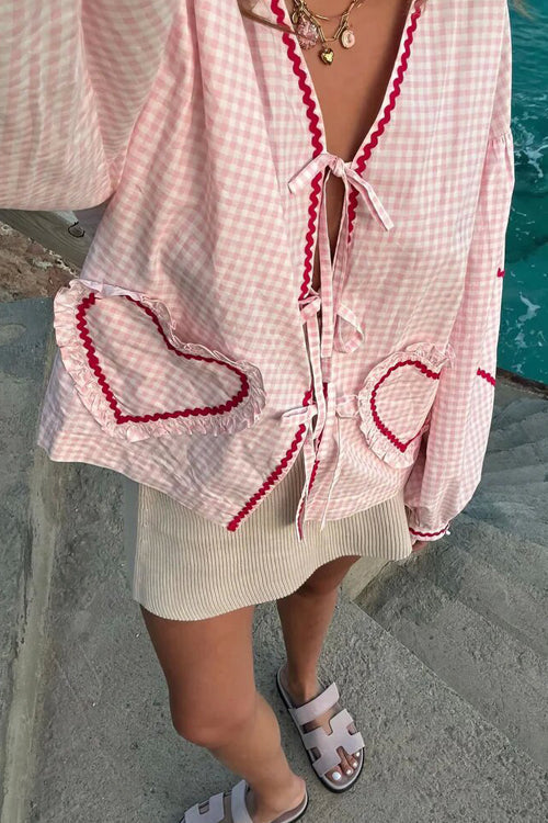 Perfectly You Tie-Front Gingham Top - 10 Colors