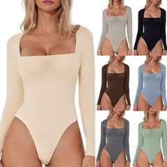 luxe square neck long sleeve bodysuit