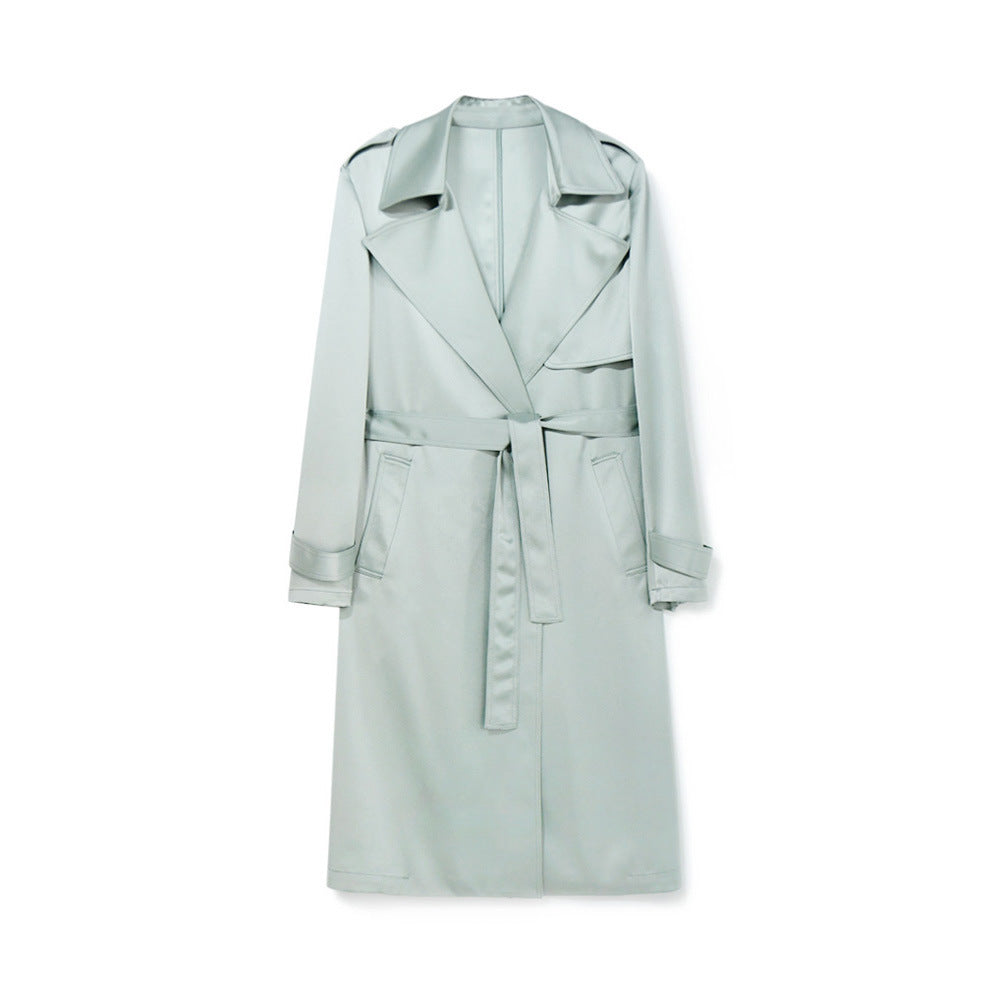 Triacetate Lapel Trench Coat