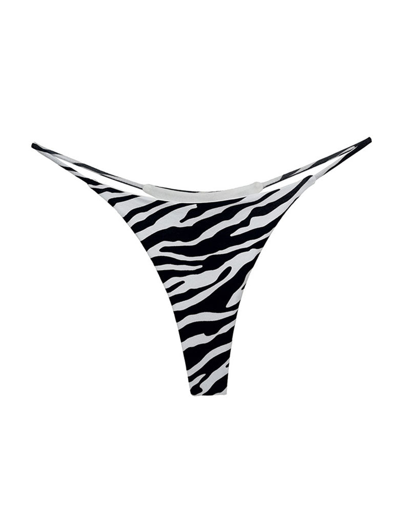 Double-Layer String Cotton T-Back Thong