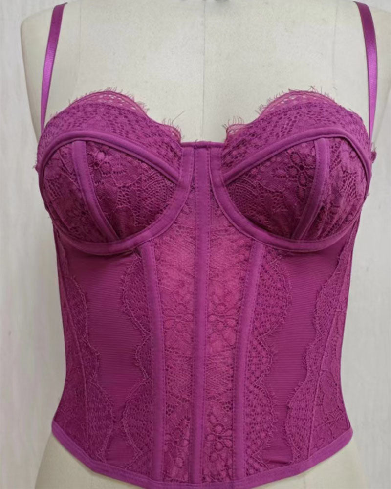 Vest Camisole Push-up Corset Slim-fit Strapless Lace Outer Wear Underwear