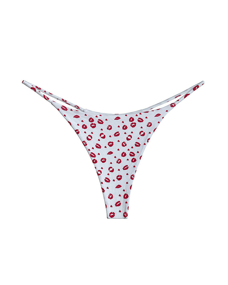 Double-Layer String Cotton T-Back Thong