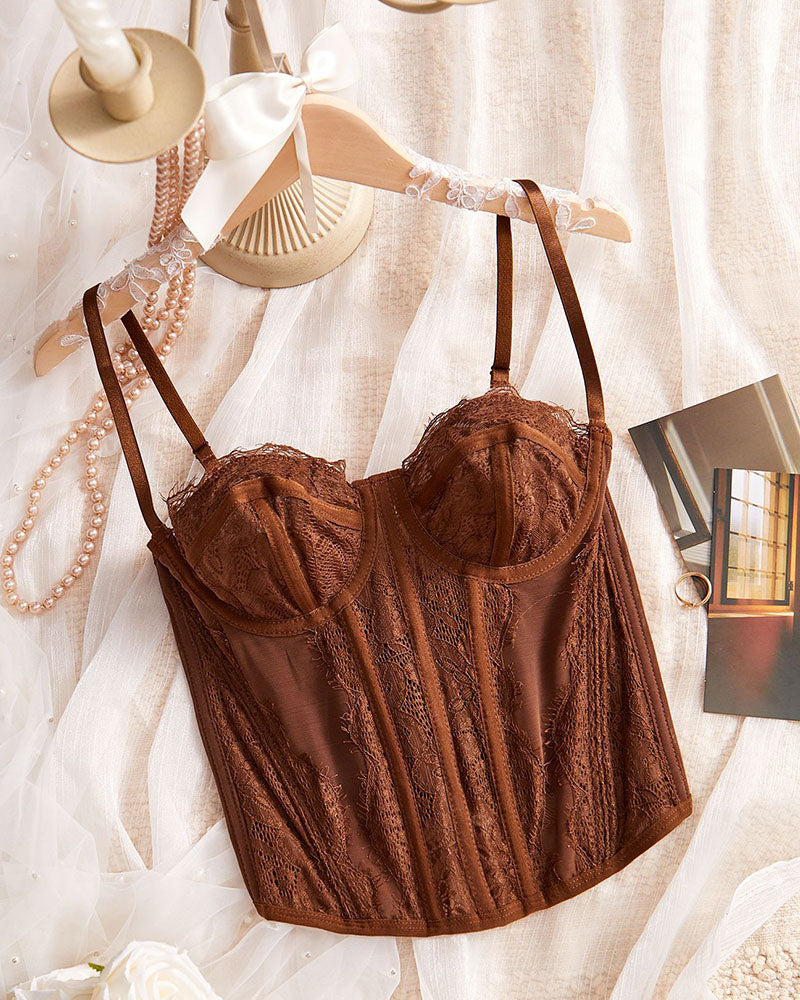 Vest Camisole Push-up Corset Slim-fit Strapless Lace Outer Wear Underwear