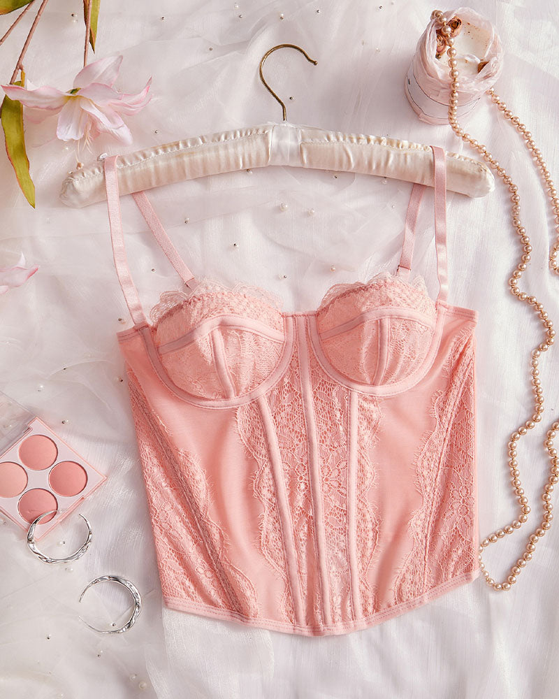 Vest Camisole Push-up Corset Slim-fit Strapless Lace Outer Wear Underwear