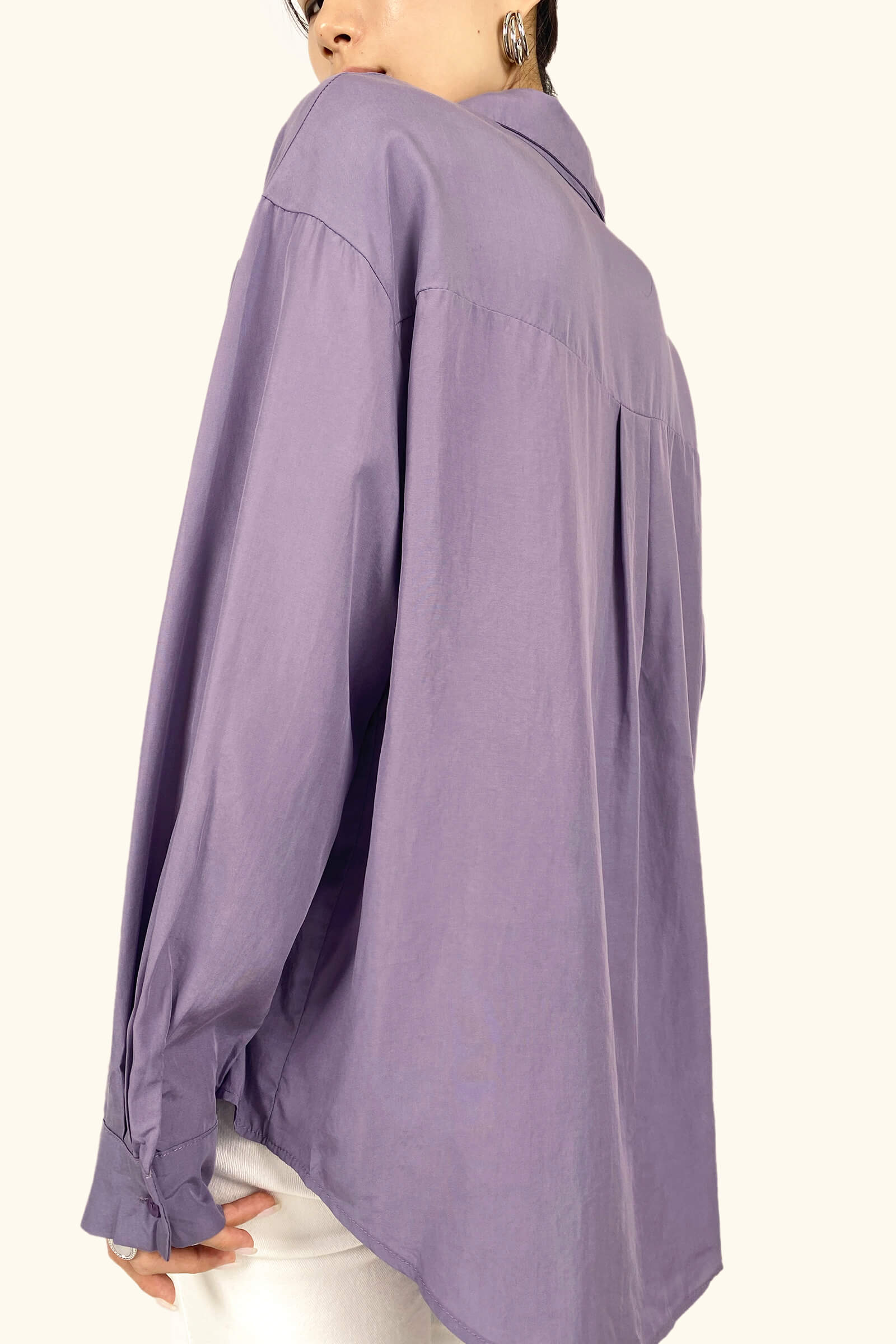 Slate Blue  Long Sleeve Button Front Shirt