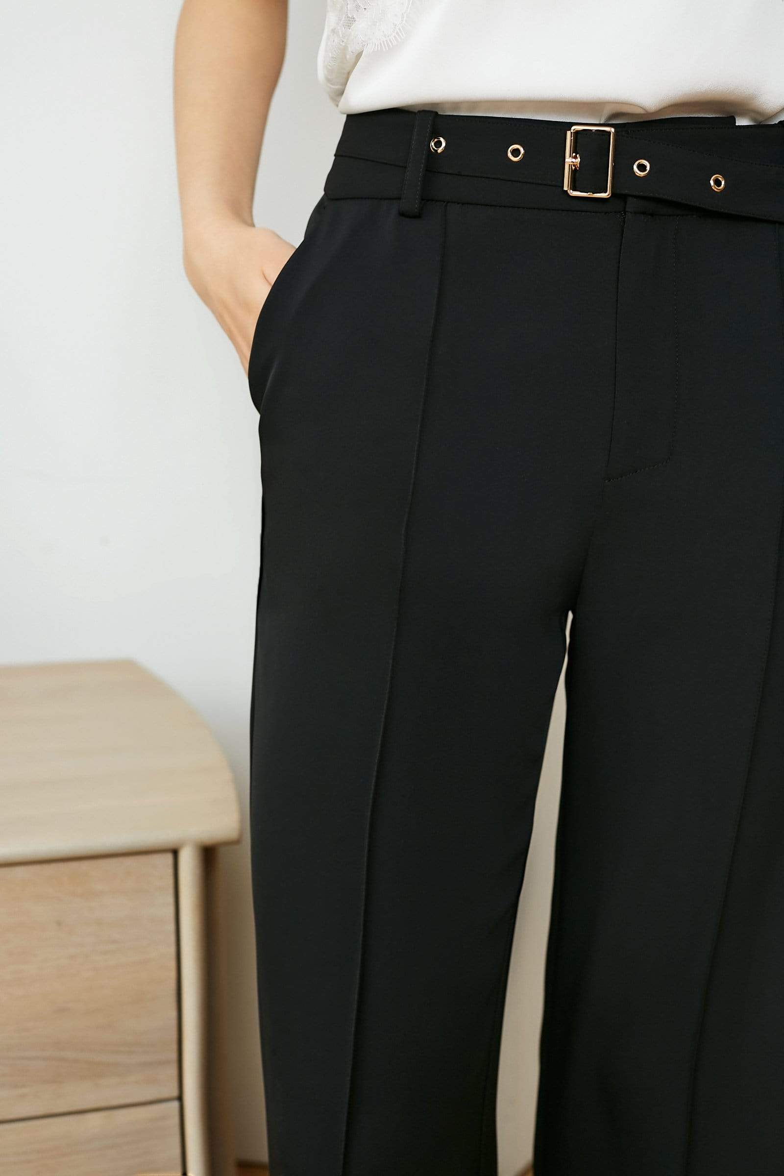 Studded Oxford Pants