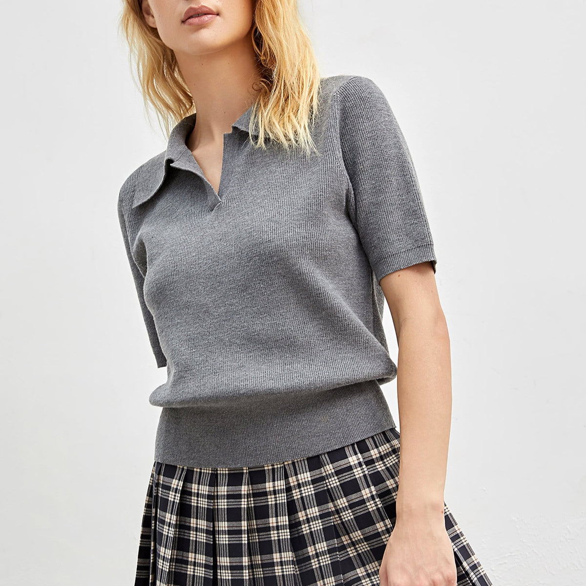 Ellison Grey Lapel Sweater