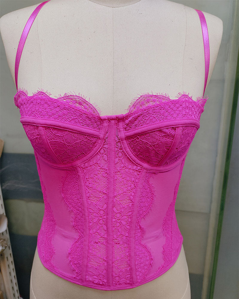 Vest Camisole Push-up Corset Slim-fit Strapless Lace Outer Wear Underwear